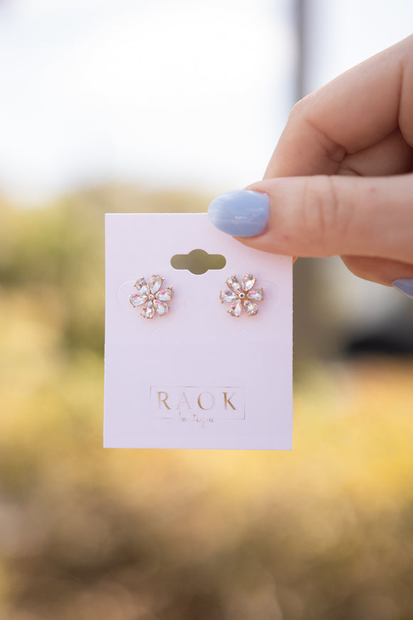 THE DOLCE GEMSTONE FLORAL STUDS