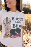 BOOTS AND BLING OVERSIZED GRAPHIC
