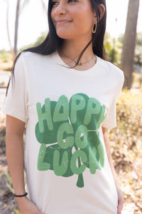 HAPPY GO LUCKY GRAPHIC TEE