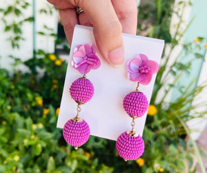 SAVE THE DATE FLORAL DROP EARRINGS