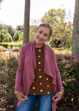MOMENT OF TRUTH SUEDE TIE CARDI