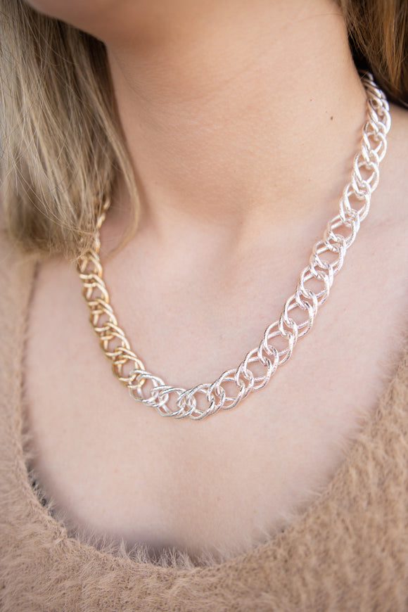 TWO FACED CHAIN NECKLACE
